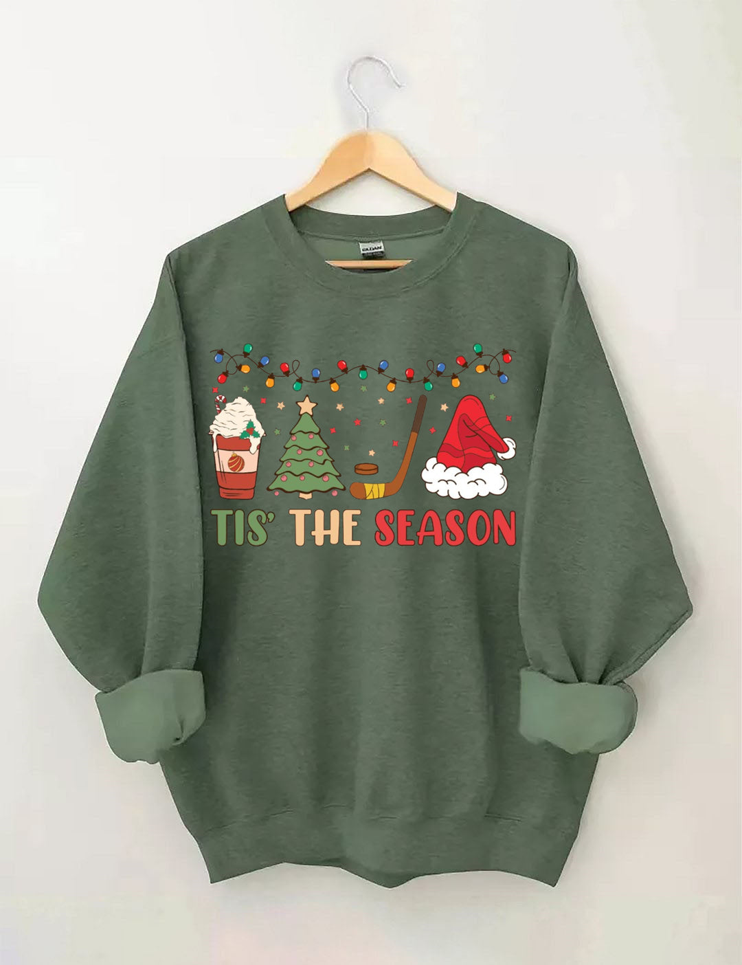 Tis The Season Hockey, Holiday Hockey Christmas Sweatshirt