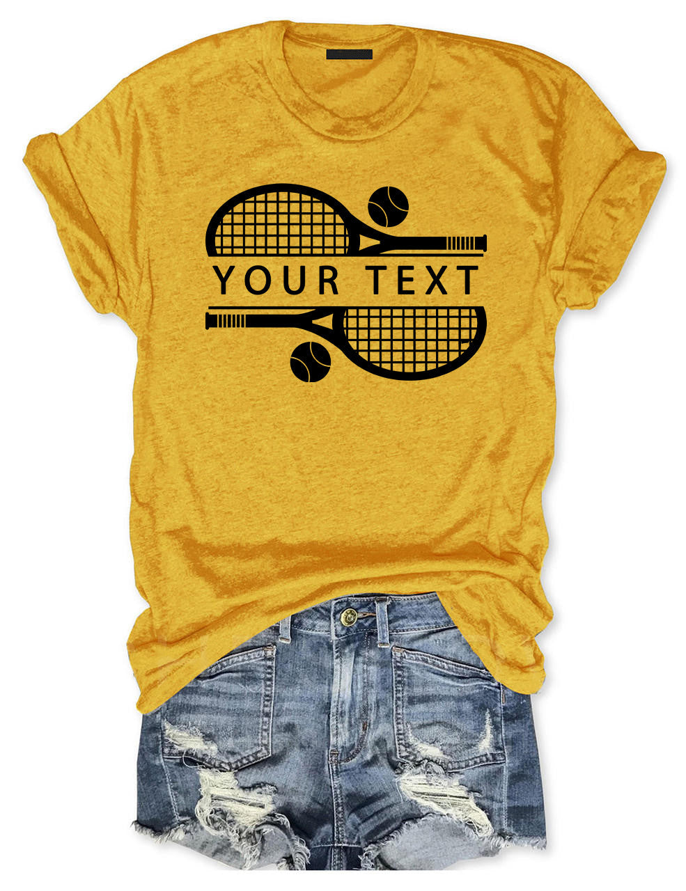 Custom Team Name Tennis T-shirt