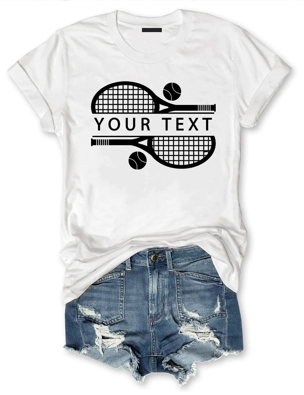 Custom Team Name Tennis T-shirt