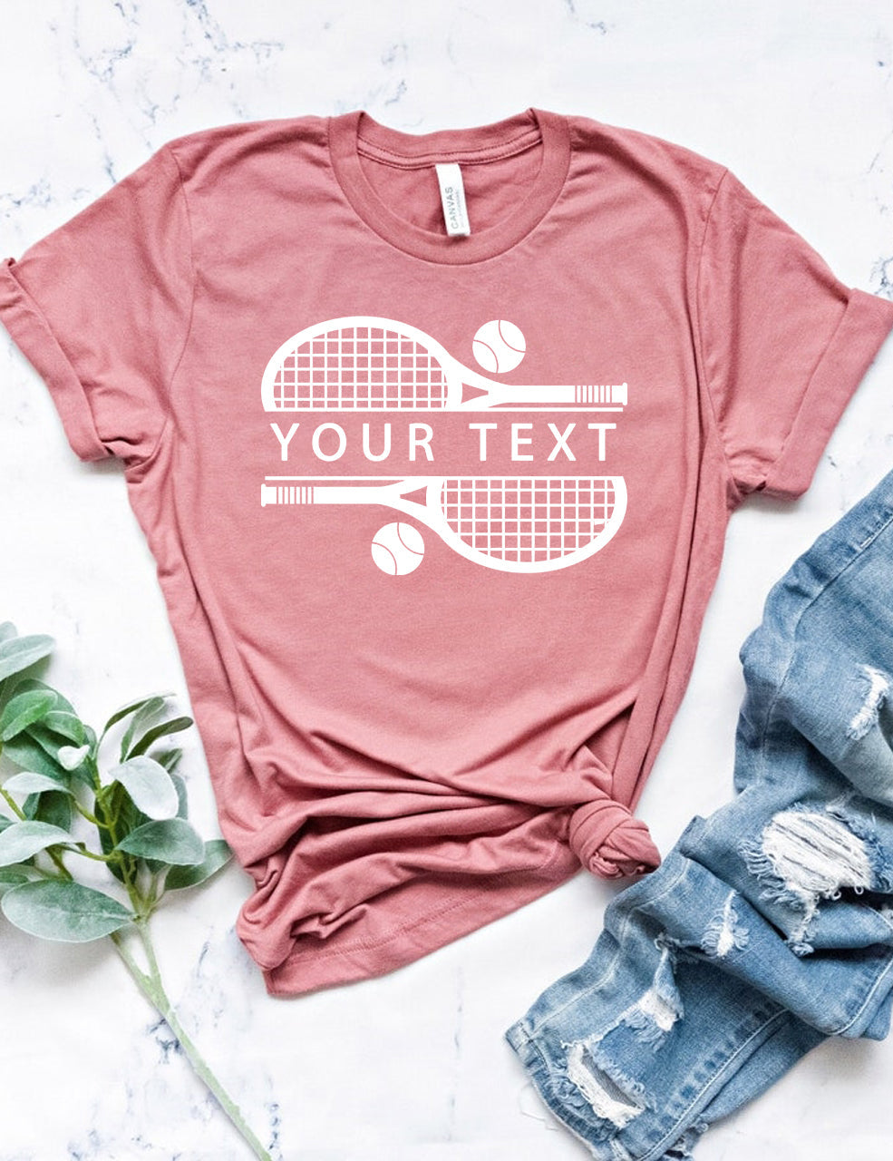 Custom Team Name Tennis T-shirt