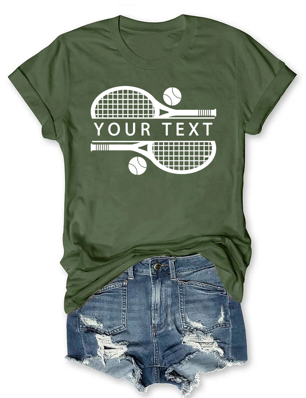 Custom Team Name Tennis T-shirt