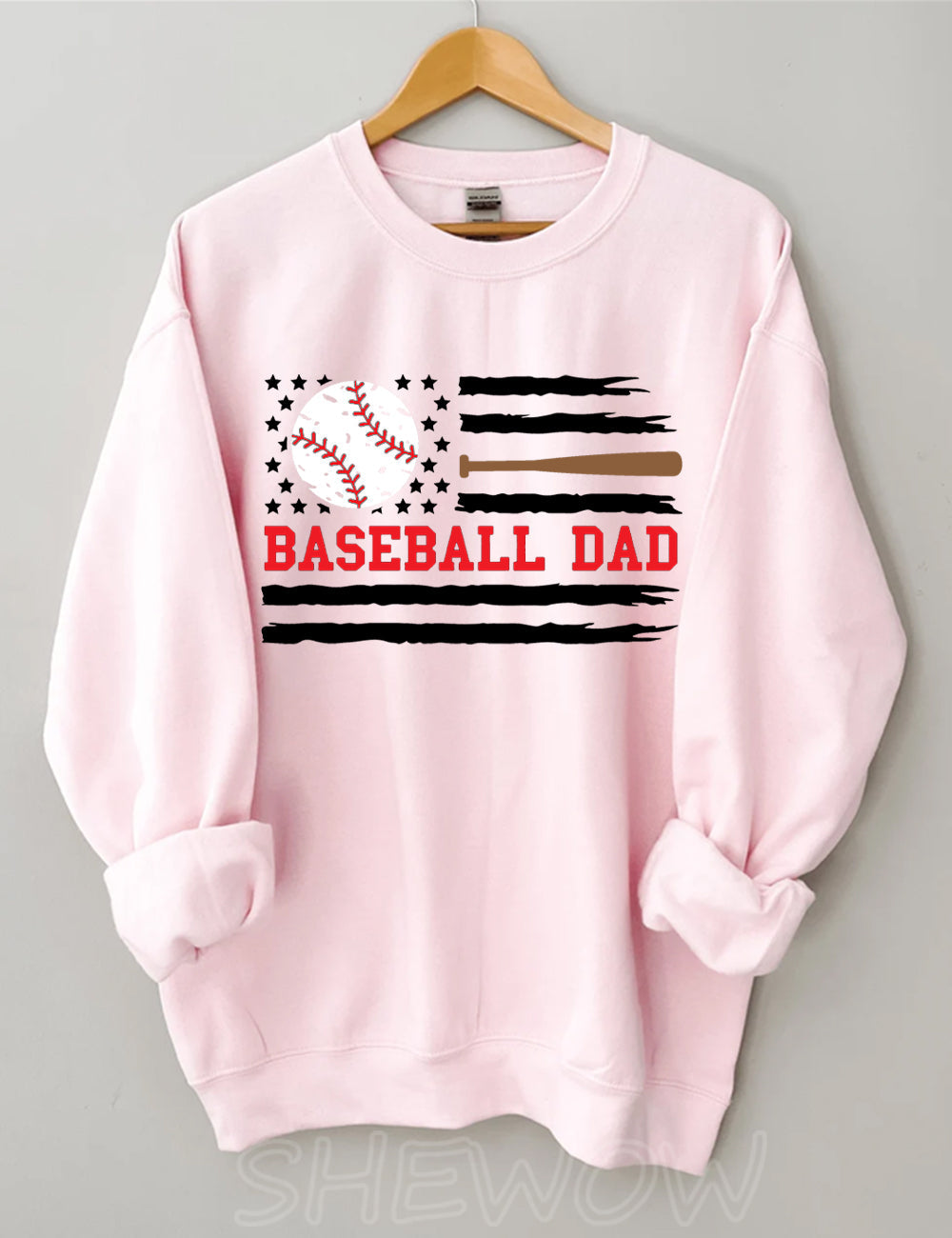 American Flag Baseball Dad Sweatshirt