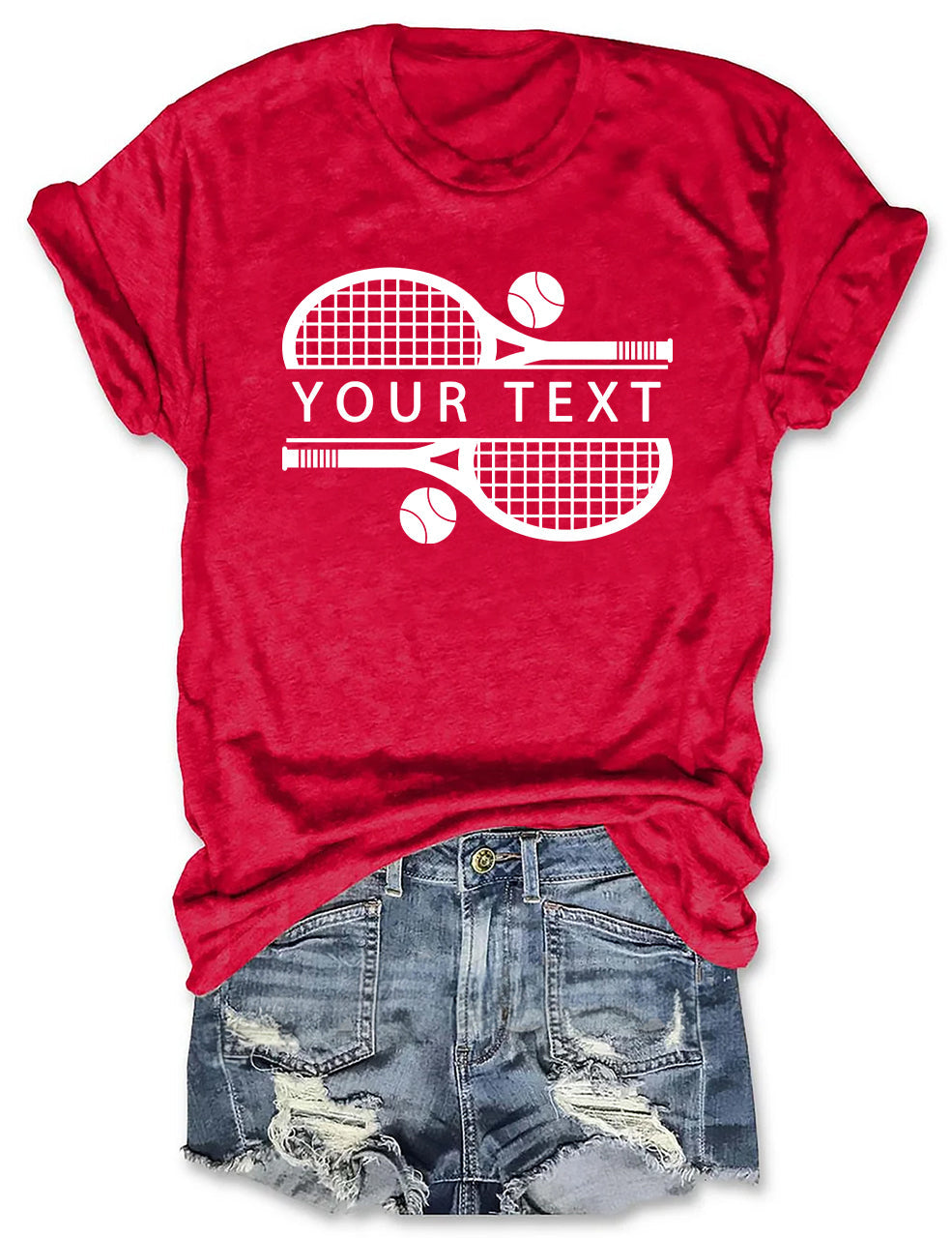 Custom Team Name Tennis T-shirt