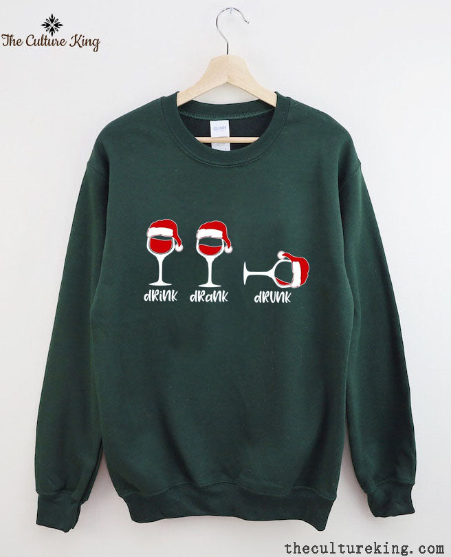 Christmas Wine Glasses Sweatshirt