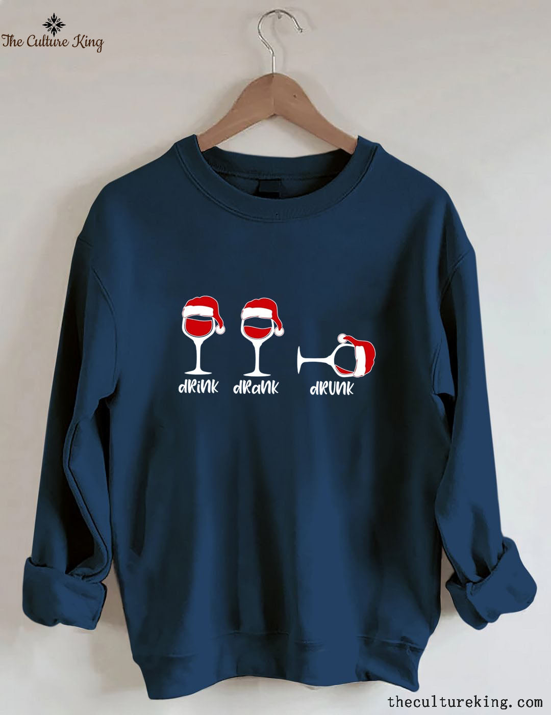 Christmas Wine Glasses Sweatshirt