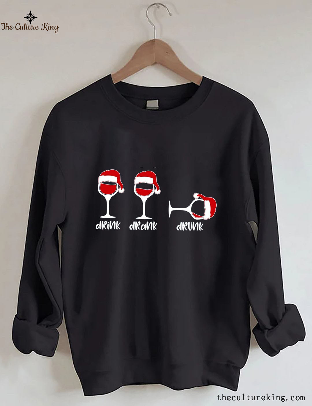 Christmas Wine Glasses Sweatshirt
