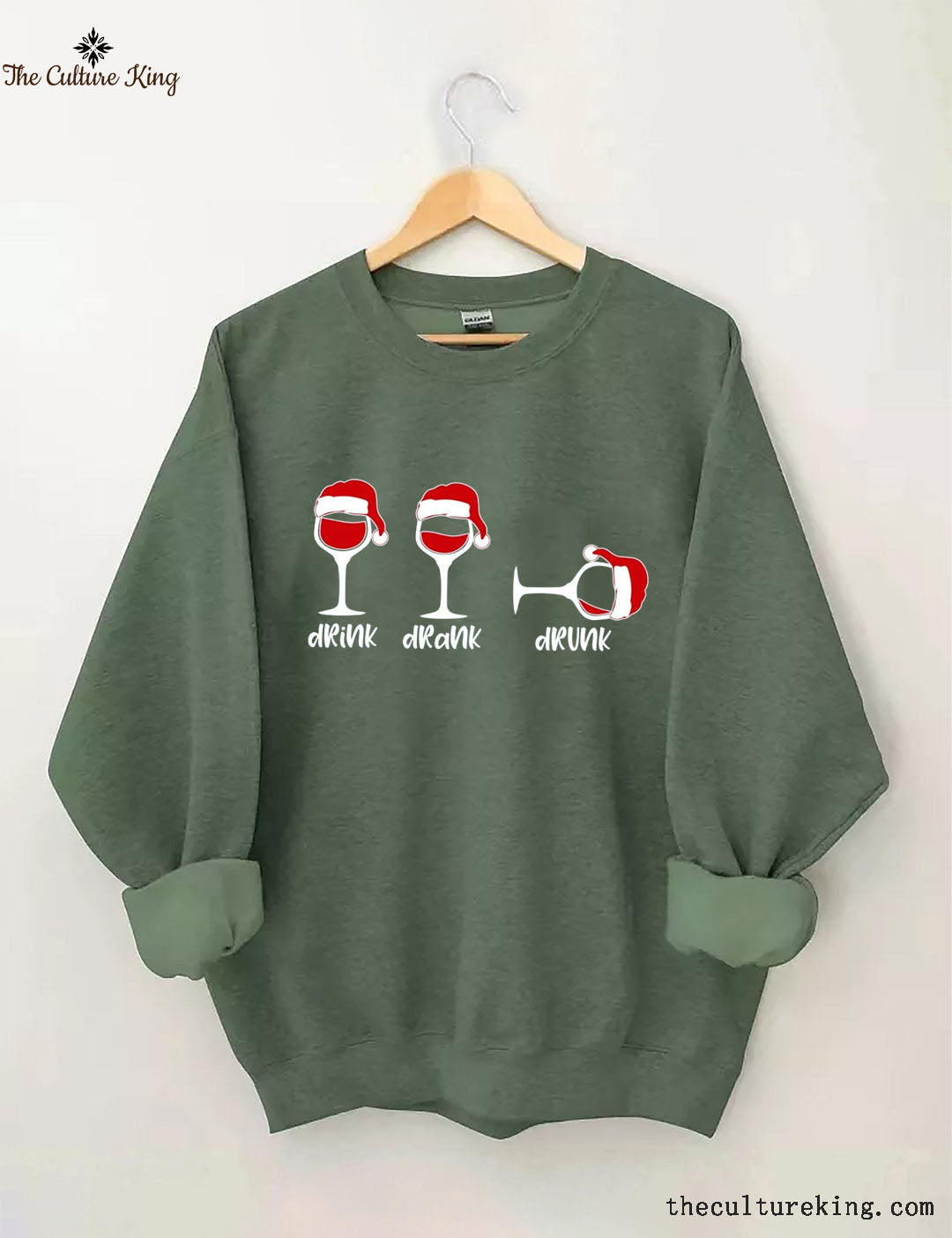 Christmas Wine Glasses Sweatshirt