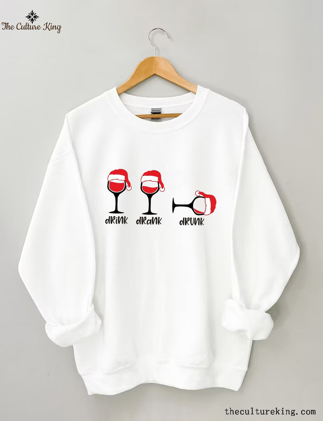 Christmas Wine Glasses Sweatshirt