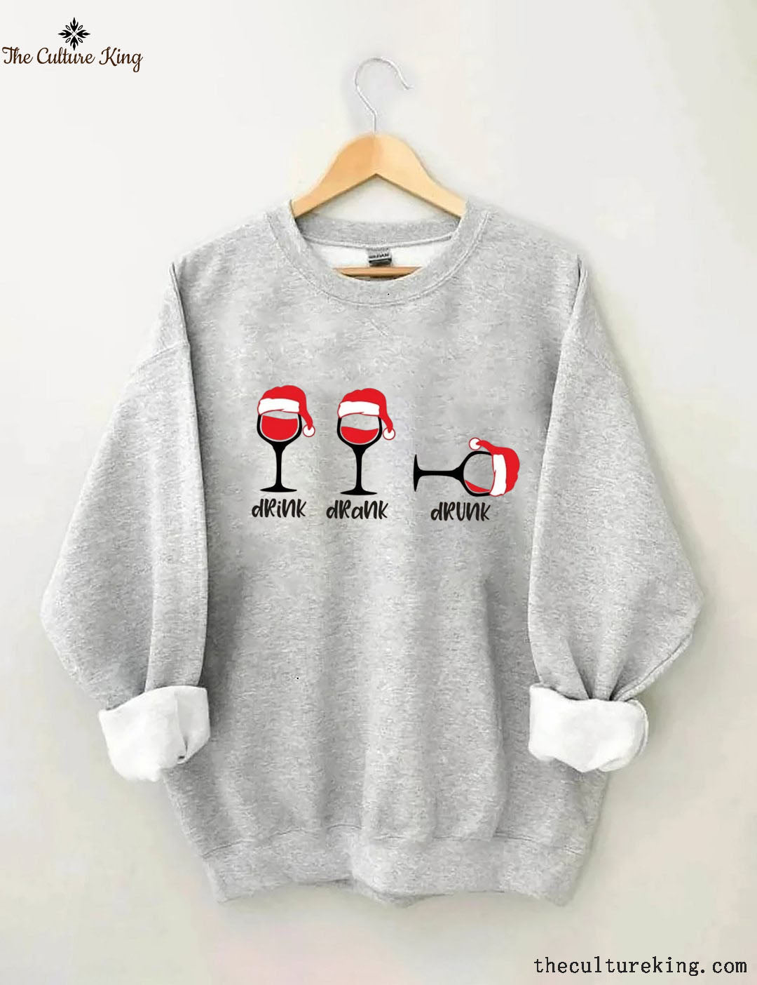 Christmas Wine Glasses Sweatshirt