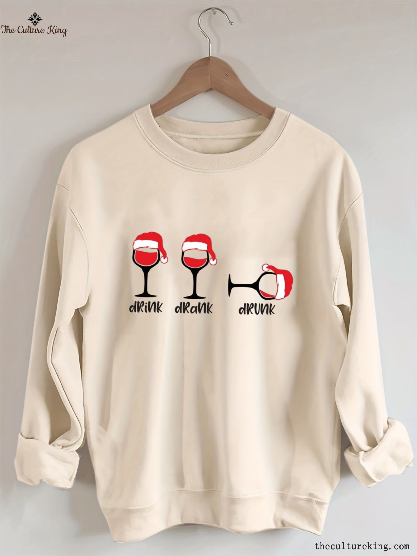 Christmas Wine Glasses Sweatshirt