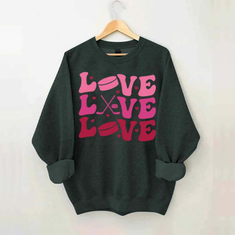 Sports Love Hockey Mom Sweatshirt