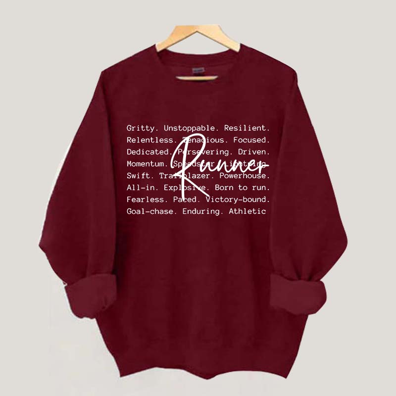 Runner Words Marathon Sweatshirt