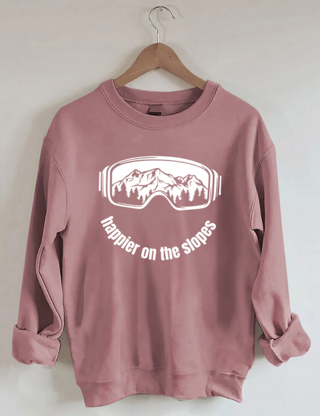 Happier on the Slopes Skiing Sweatshirt