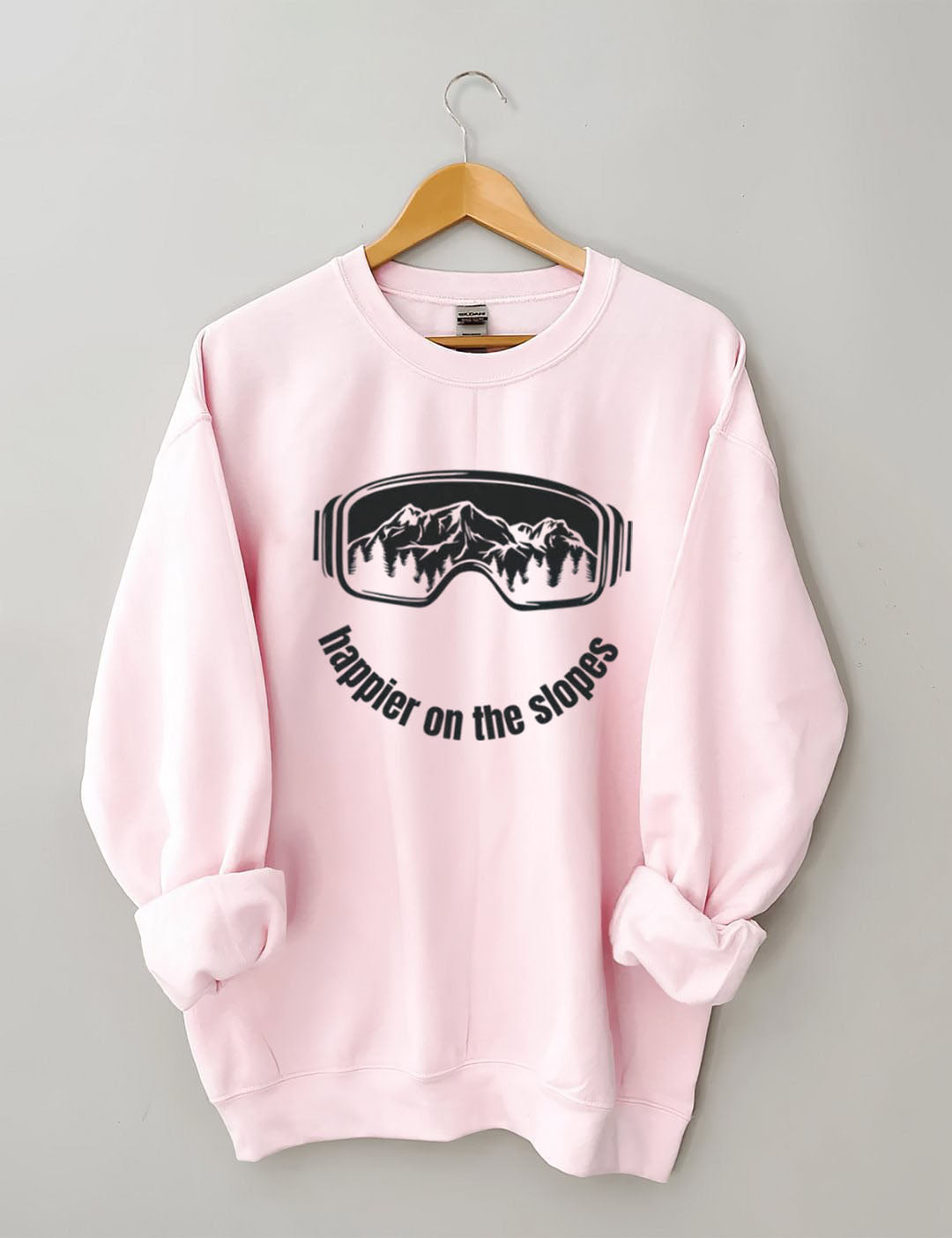 Happier on the Slopes Skiing Sweatshirt