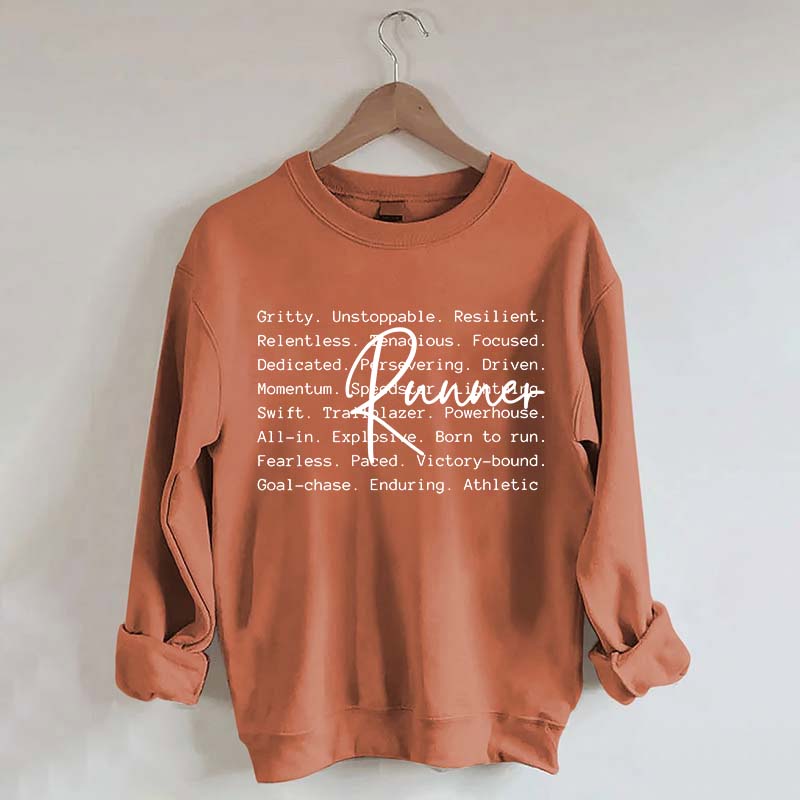 Runner Words Marathon Sweatshirt
