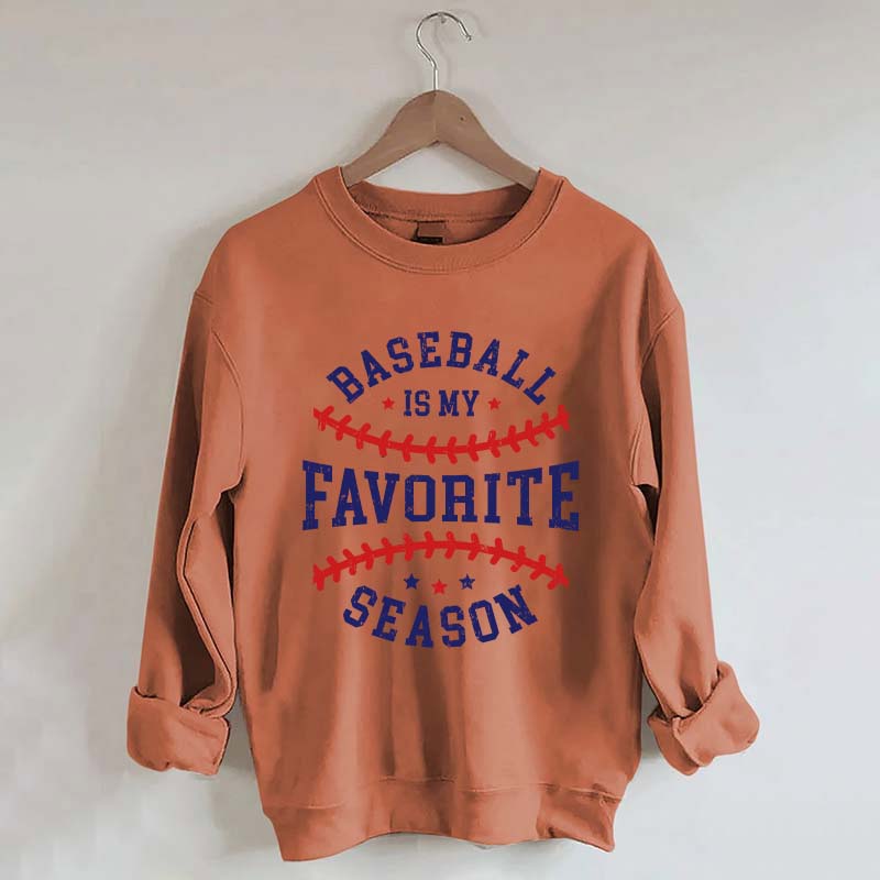 Retro Baseball Is My Favorite Season Sweatshirt