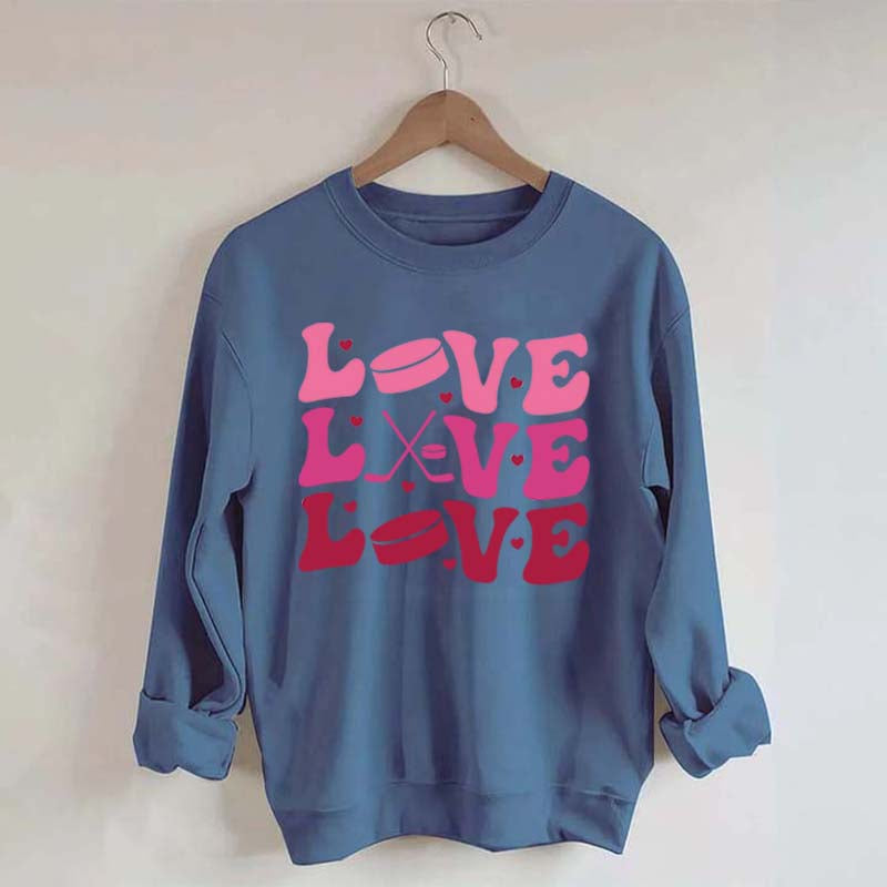 Sports Love Hockey Mom Sweatshirt