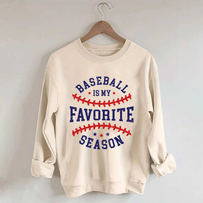 Retro Baseball Is My Favorite Season Sweatshirt