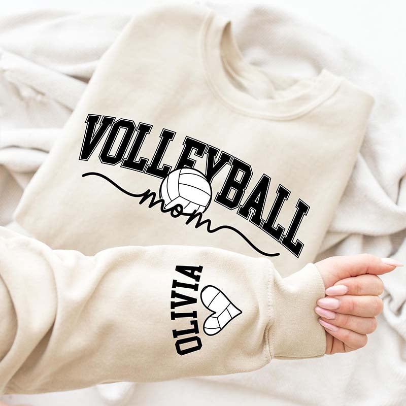 Custom Volleyball Name On Sleeve Sweatshirt