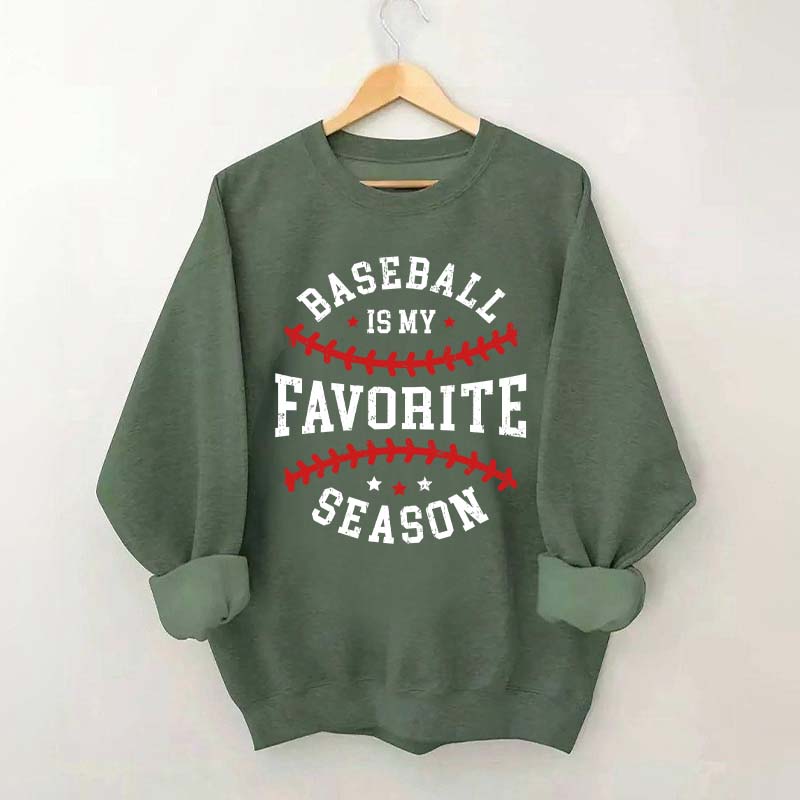 Retro Baseball Is My Favorite Season Sweatshirt