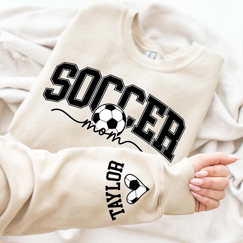 Custom Name Soccer Mama Fall Sweatshirt