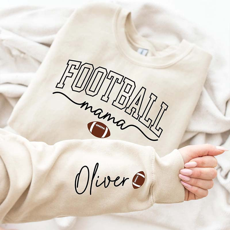 Custom Name Football Season Mama Sweatshirt