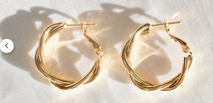 14K Gold Twisted Earrings(Note: Gifts are not sold separately!Only one pair is given per order!)