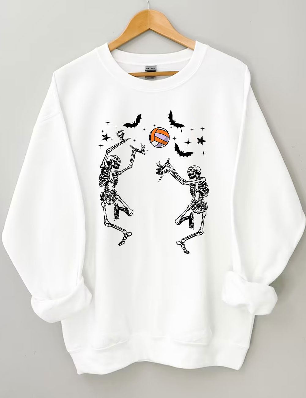 Dancing Skeletons Funny Halloween Volleyball Sweatshirt