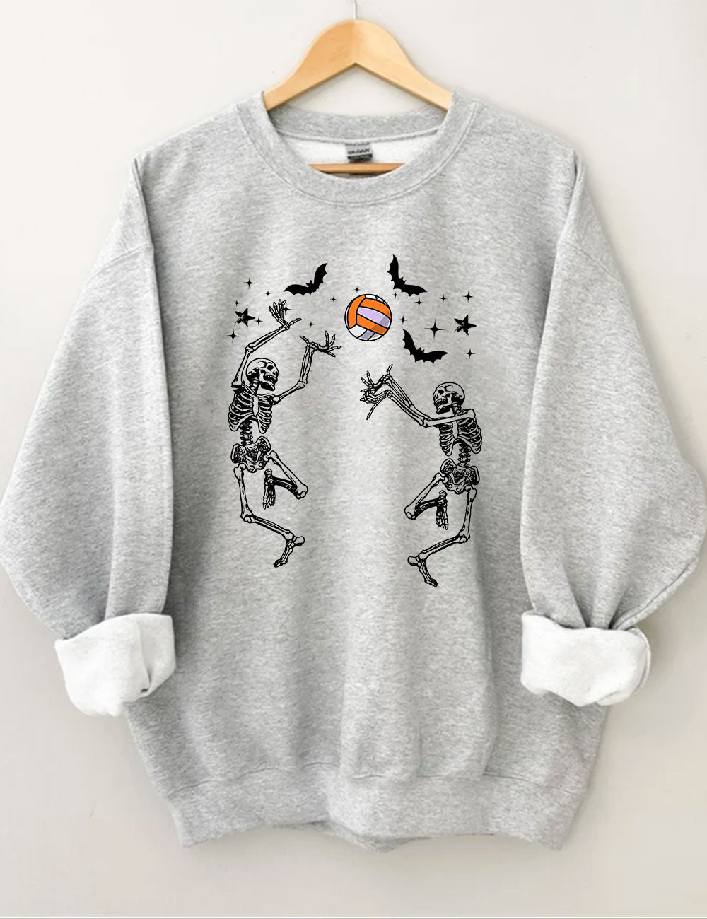 Dancing Skeletons Funny Halloween Volleyball Sweatshirt
