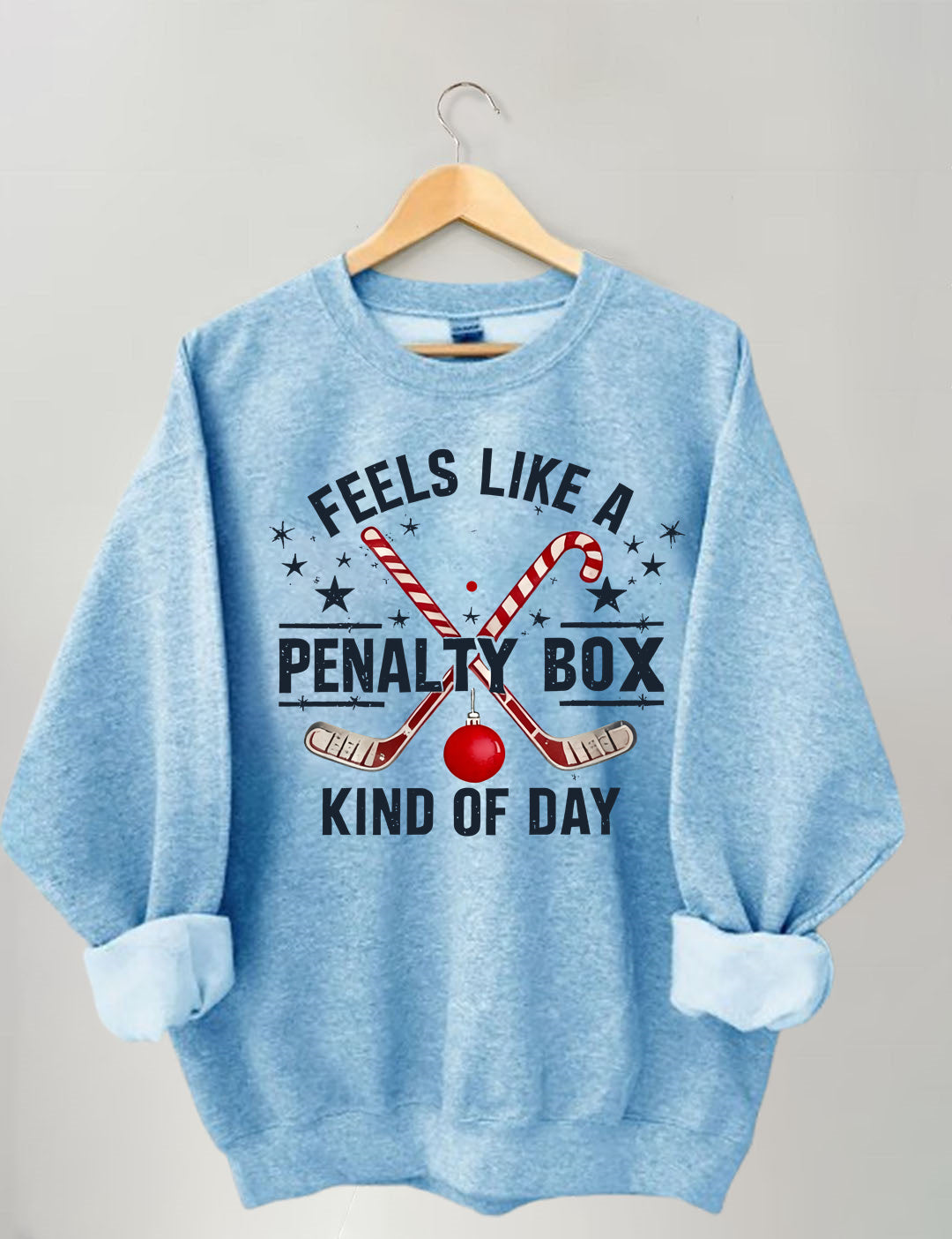 Hockey Penalty Box Christmas Sweatshirt.