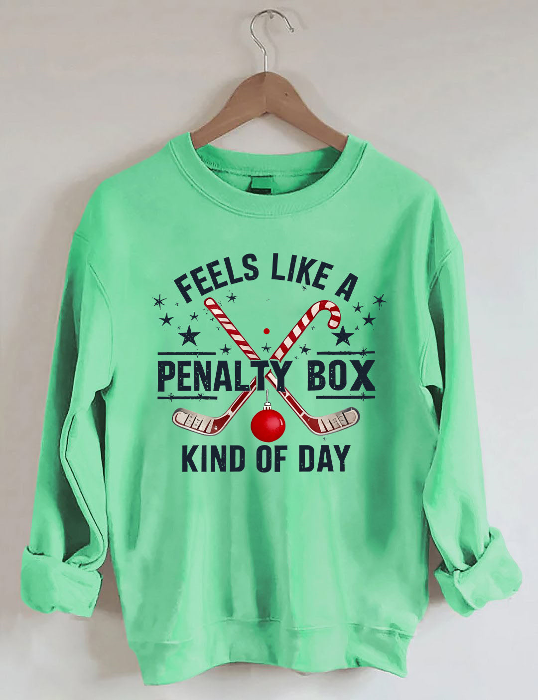 Hockey Penalty Box Christmas Sweatshirt.