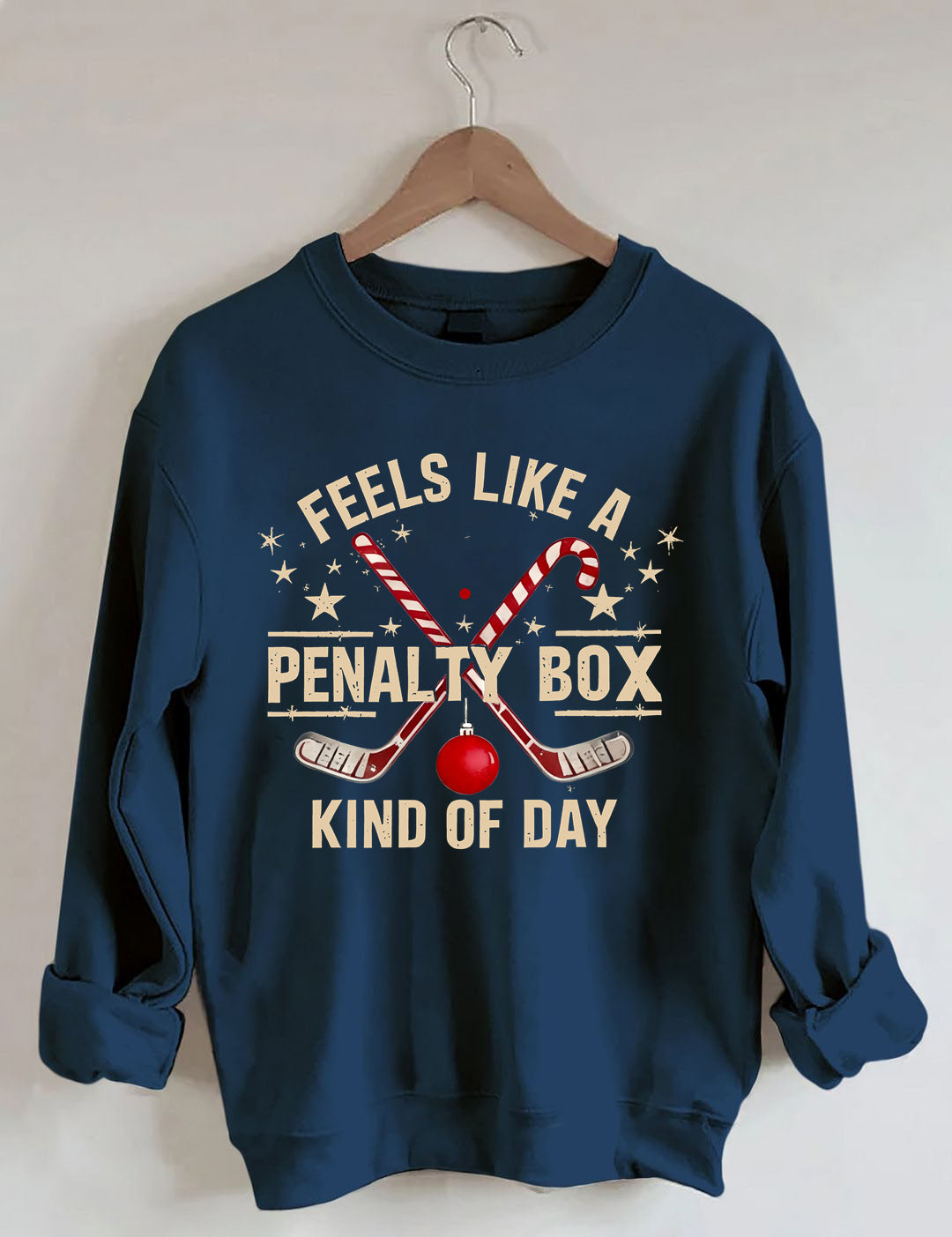 Hockey Penalty Box Christmas Sweatshirt.