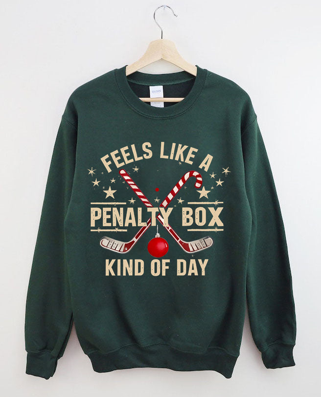 Hockey Penalty Box Christmas Sweatshirt.