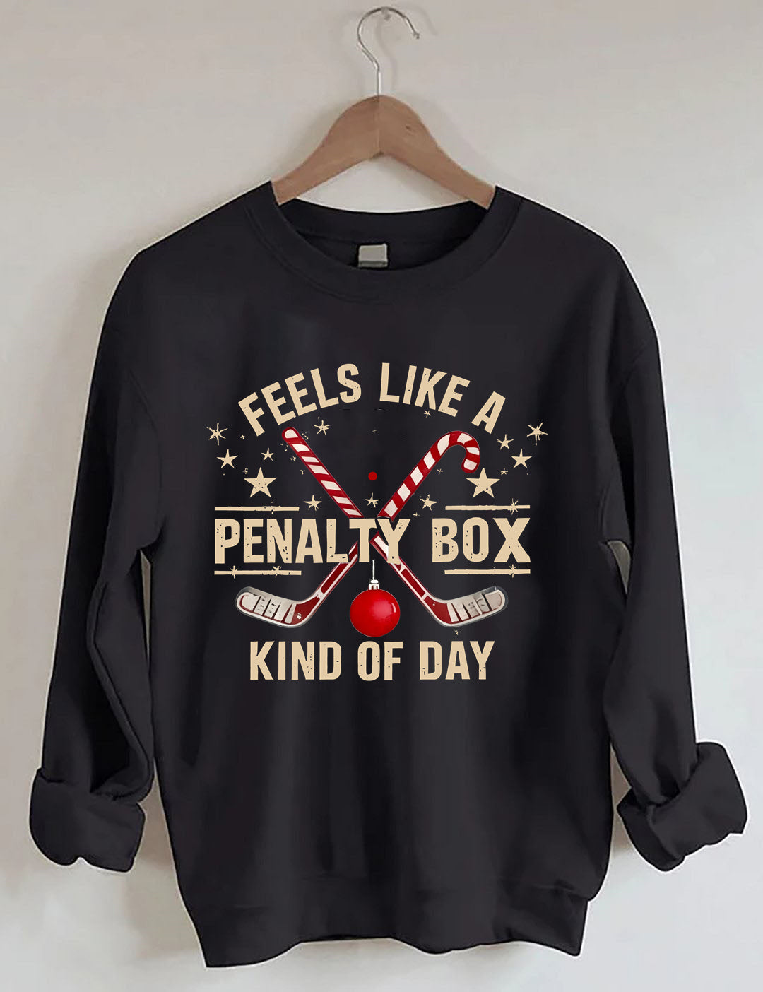 Hockey Penalty Box Christmas Sweatshirt.