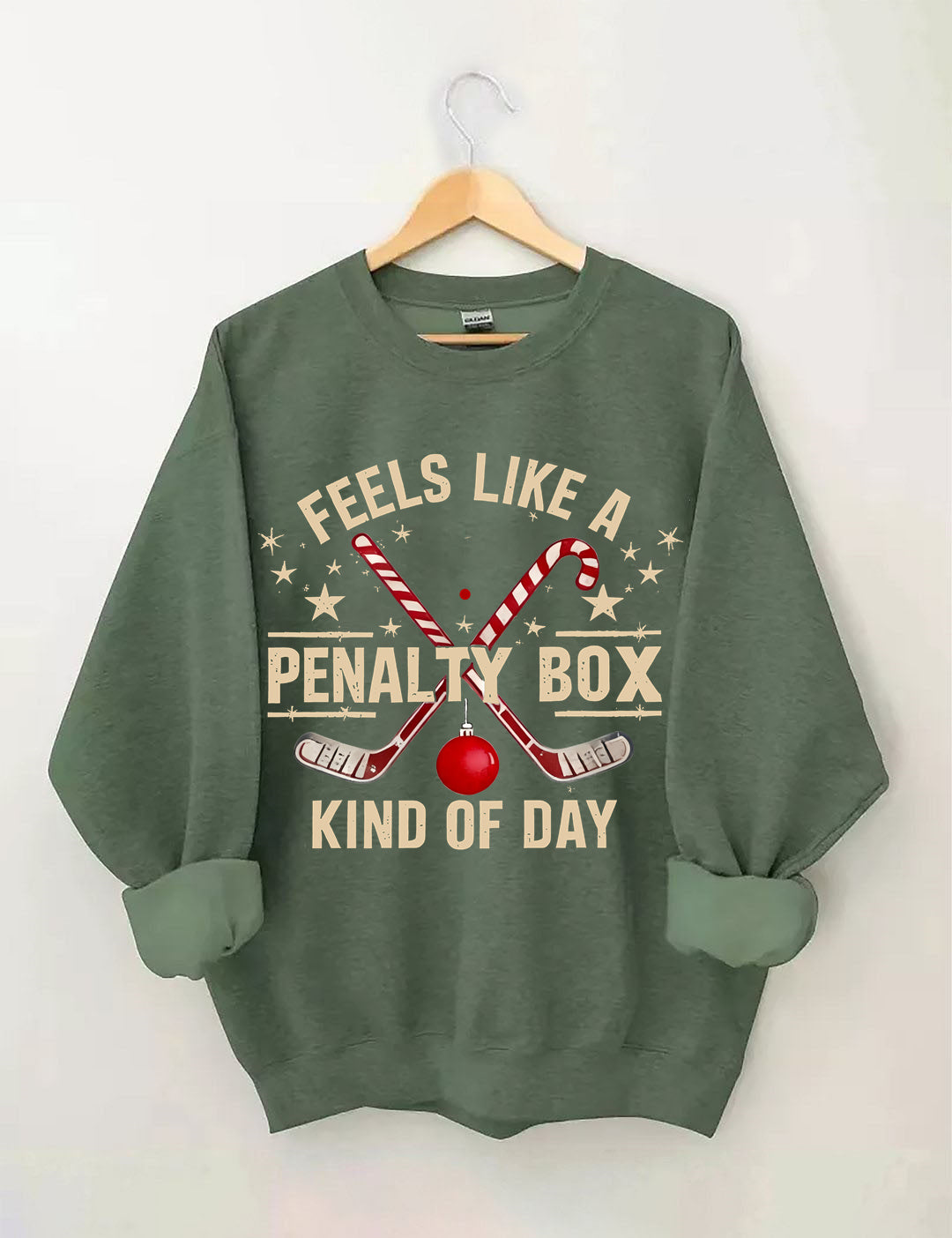 Hockey Penalty Box Christmas Sweatshirt.