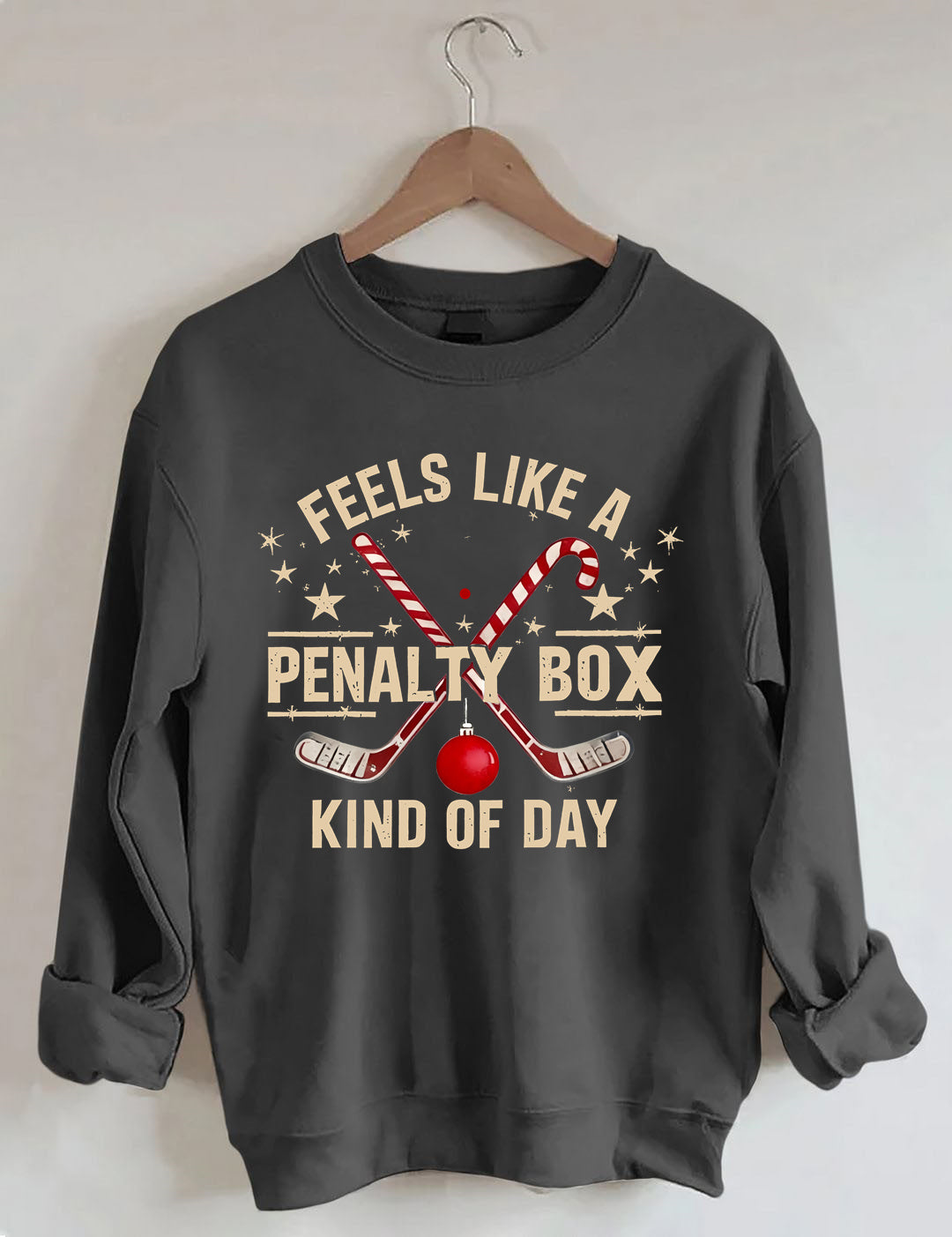 Hockey Penalty Box Christmas Sweatshirt.