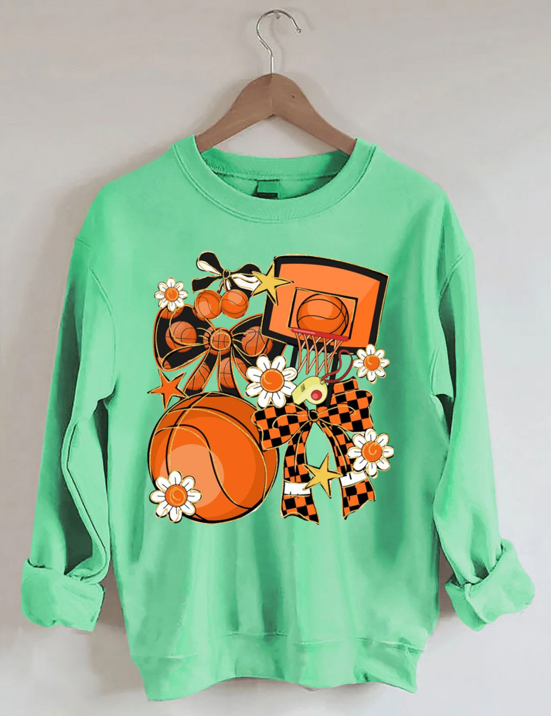 Basketball Coquette, Game Day Basketball Sweatshirt