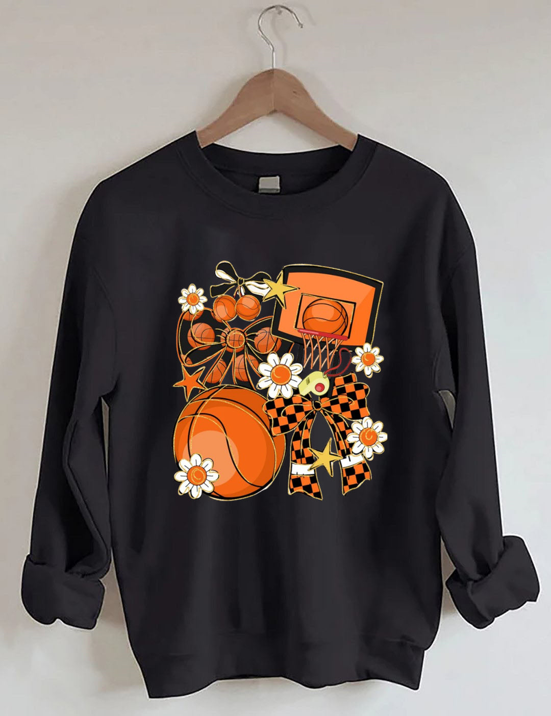 Basketball Coquette, Game Day Basketball Sweatshirt