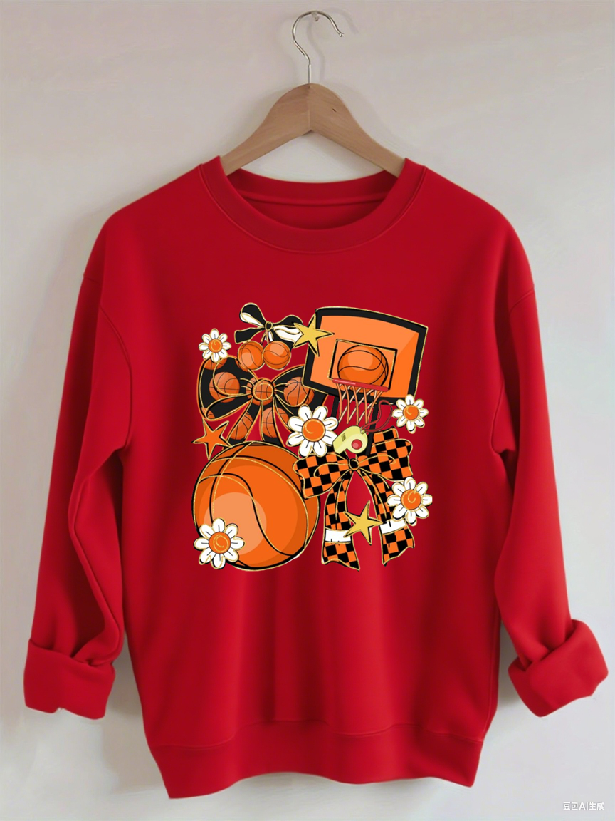 Basketball Coquette, Game Day Basketball Sweatshirt