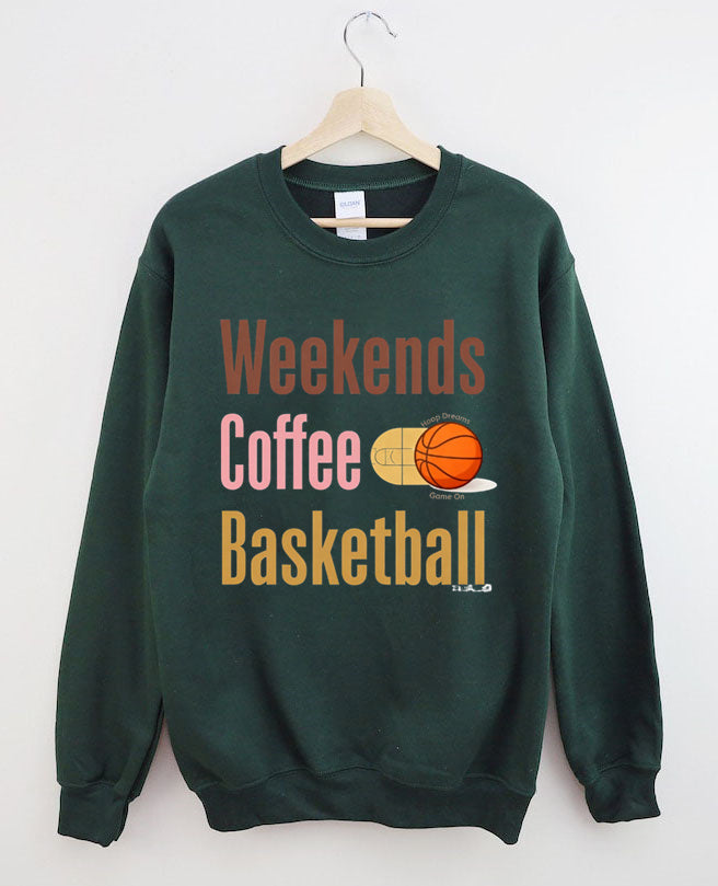 Weekends Coffee Basketball Sweatshirt