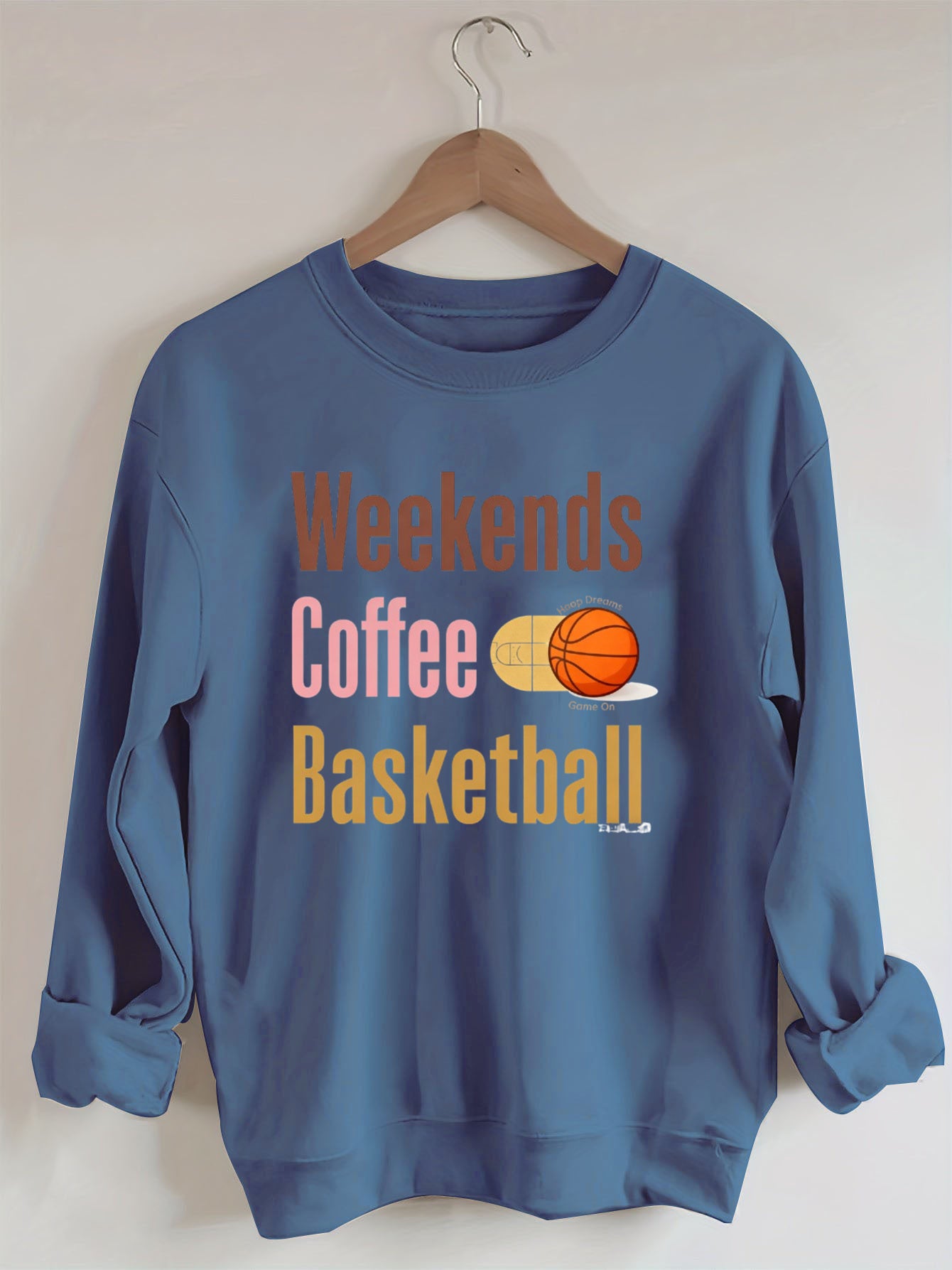 Weekends Coffee Basketball Sweatshirt