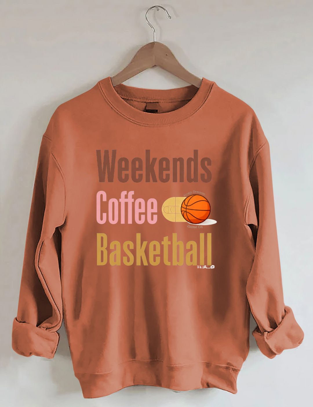Weekends Coffee Basketball Sweatshirt