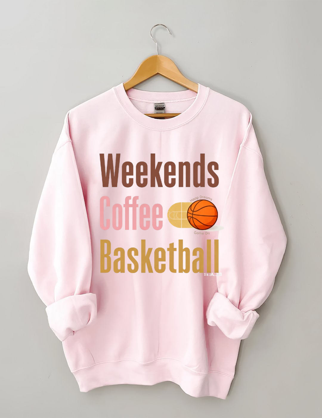 Weekends Coffee Basketball Sweatshirt