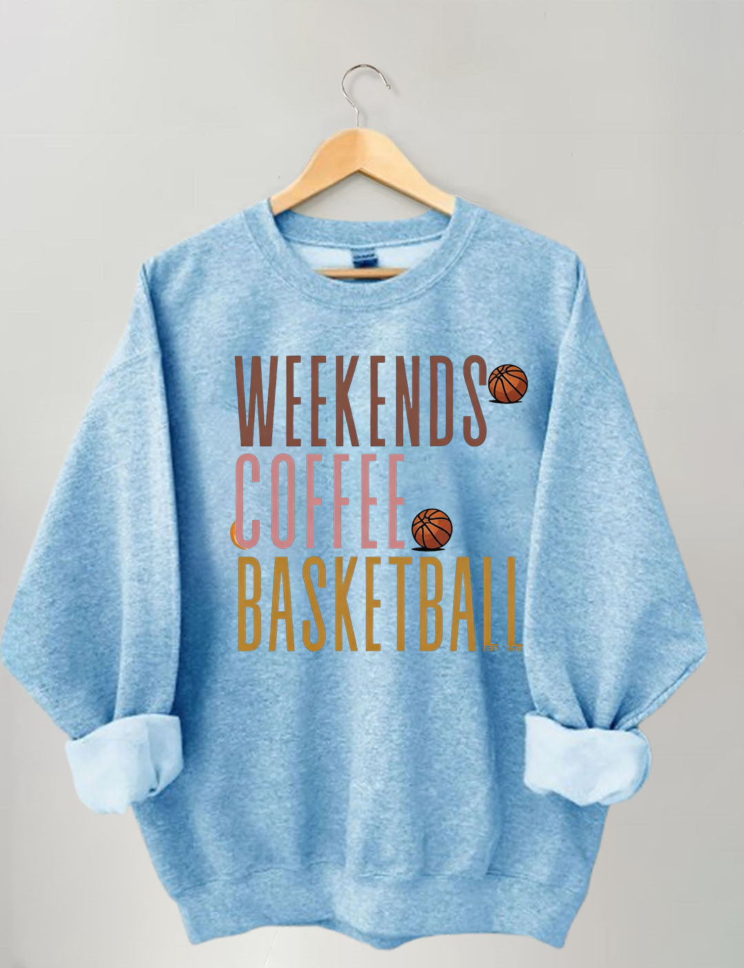 Weekends Coffee Basketball Sweatshirt