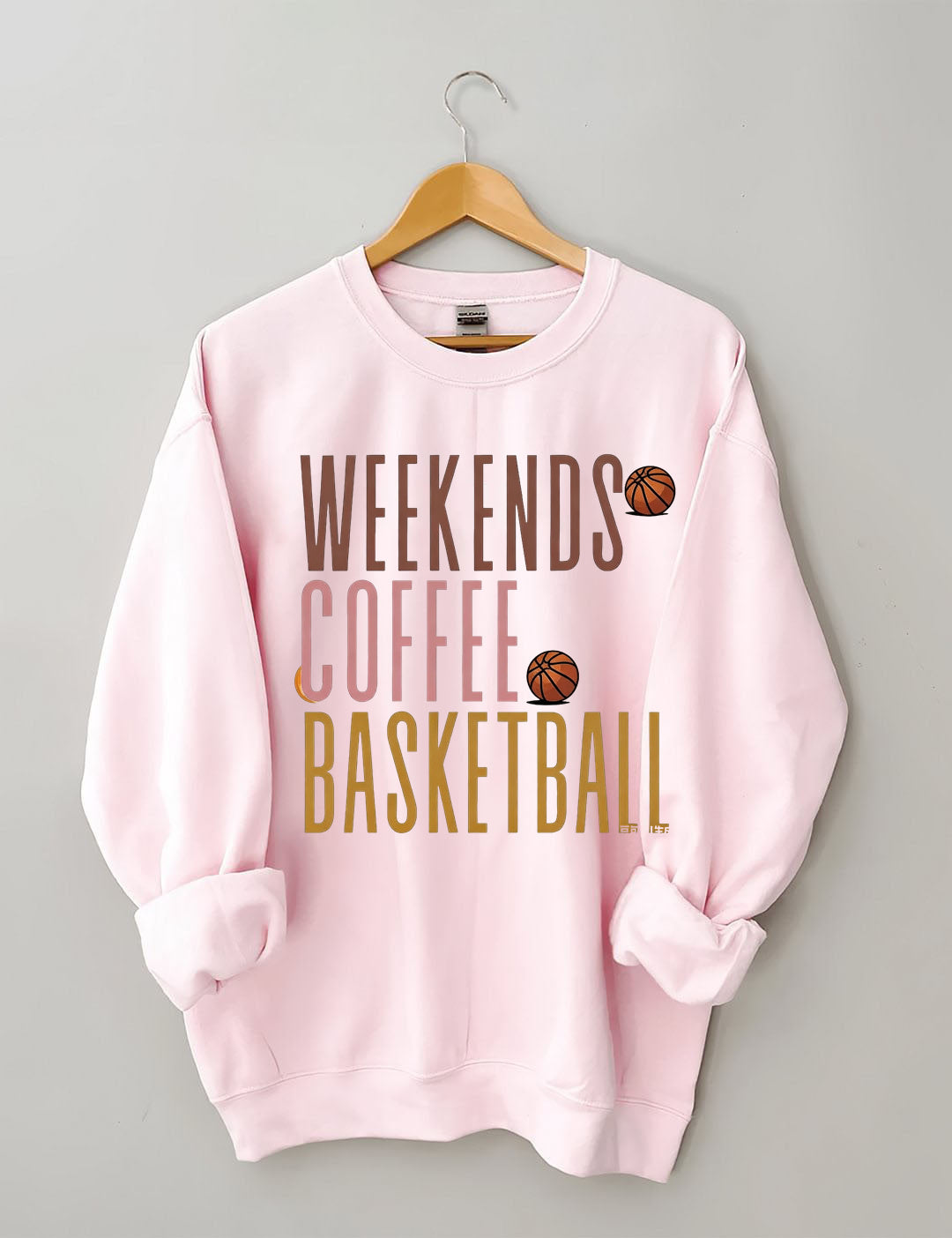Weekends Coffee Basketball Sweatshirt