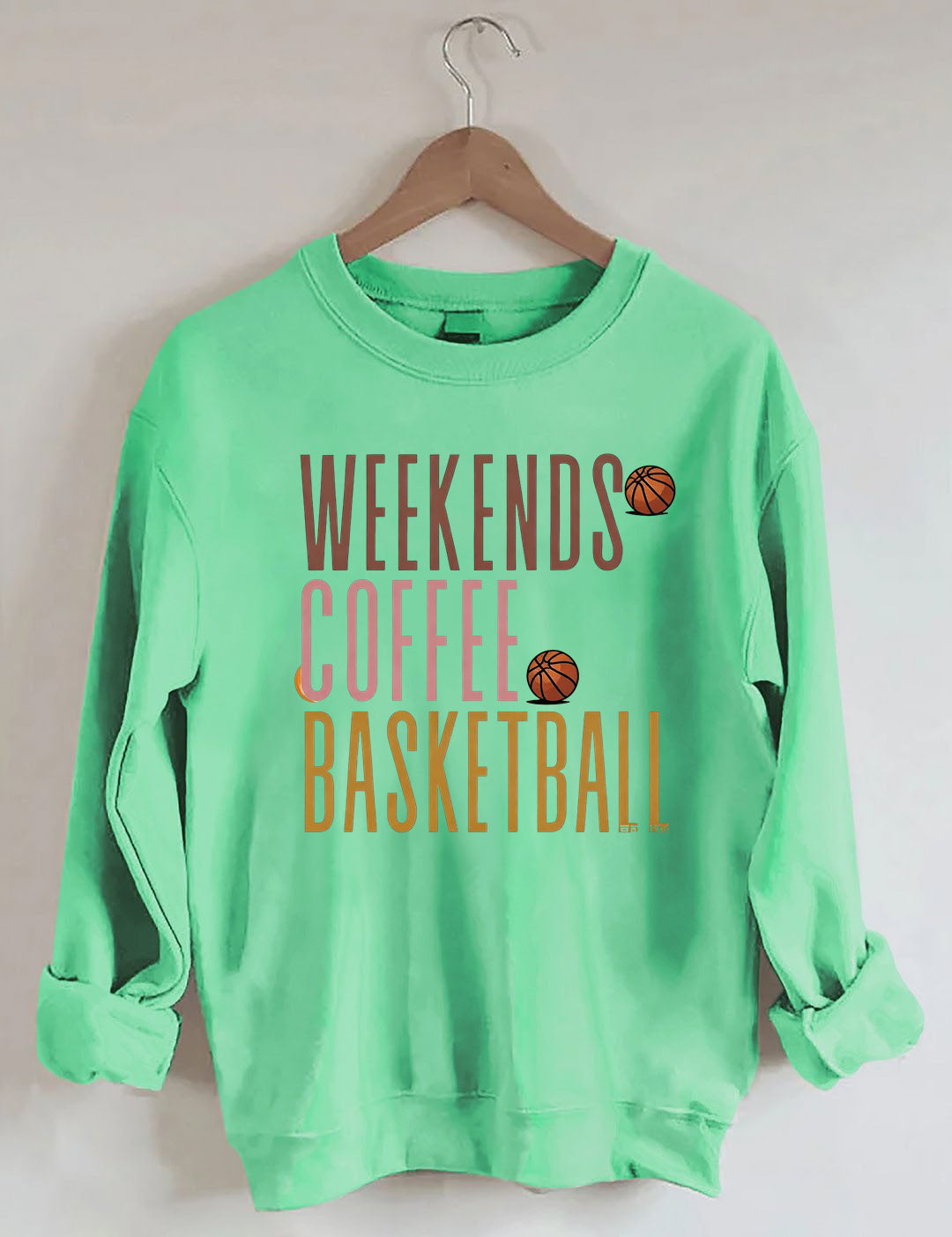Weekends Coffee Basketball Sweatshirt