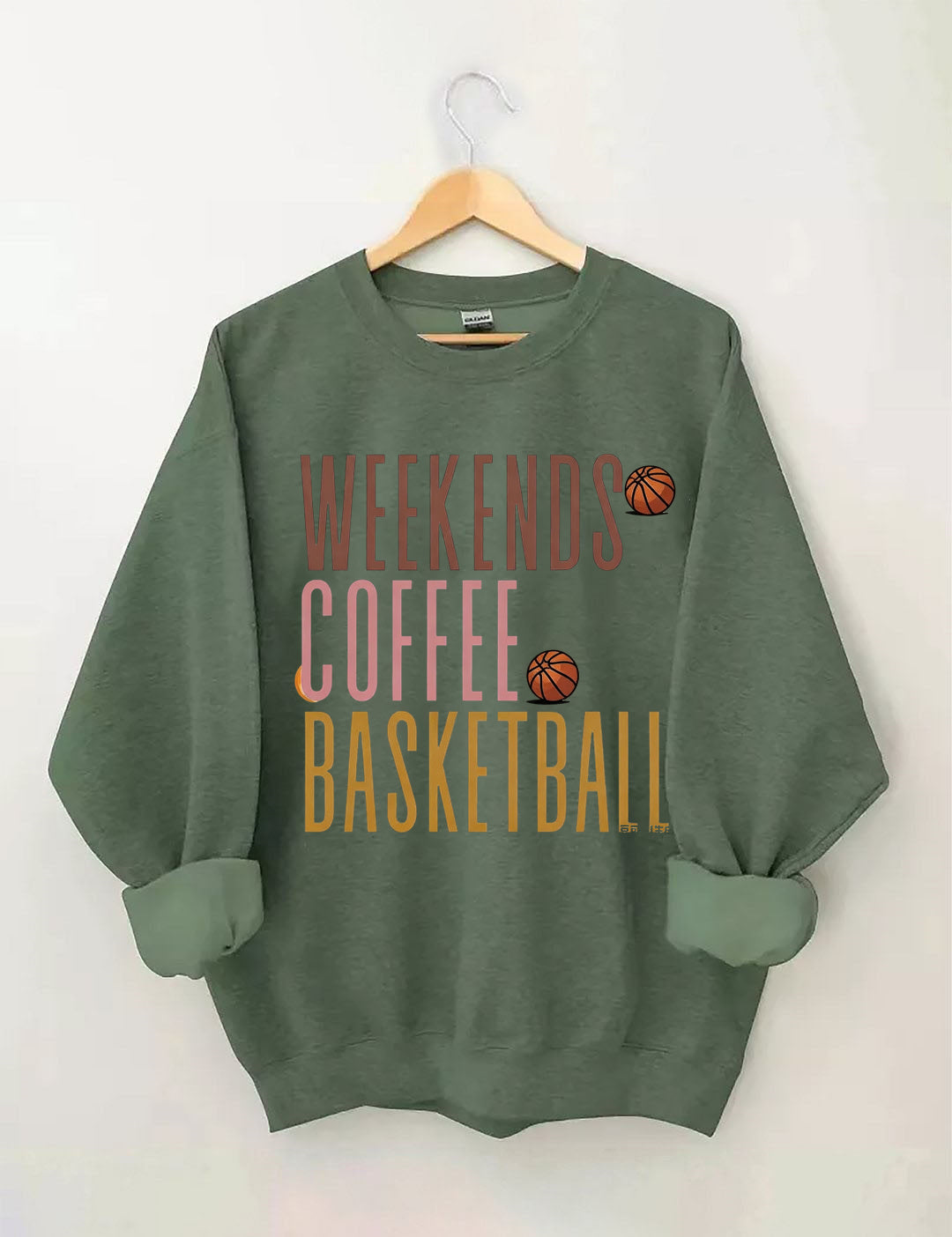 Weekends Coffee Basketball Sweatshirt