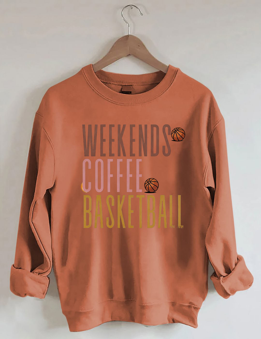 Weekends Coffee Basketball Sweatshirt