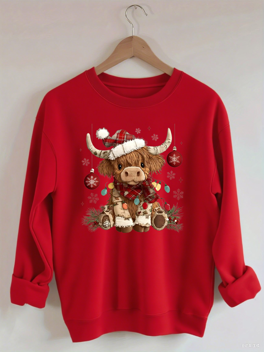 Christmas Highland Cow Sweatshirt