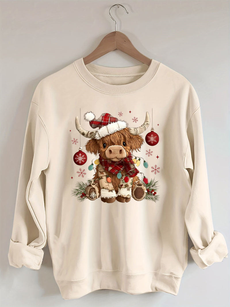 Christmas Highland Cow Sweatshirt